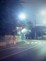 祭りの去った道