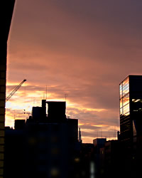 夕雲の色