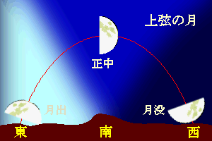 解説・上弦の月
